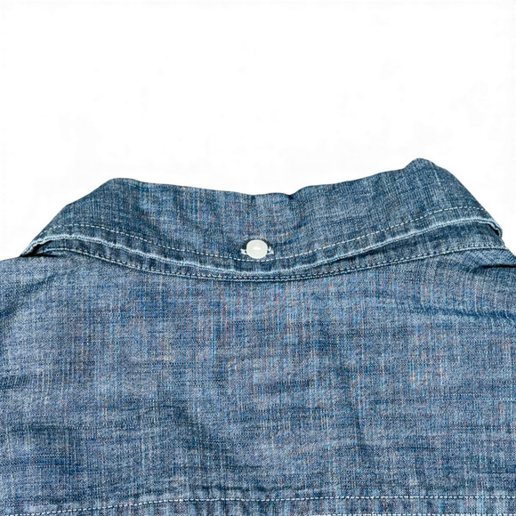 Vintage LL Bean Shirt Adult 2XL XXL Blue Chambray Traditional Fit Heritage Y2K - Picture 9 of 11
